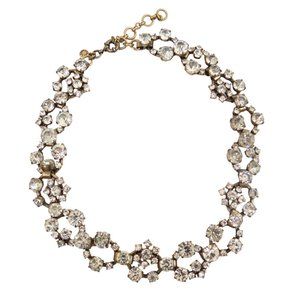 J CREW Crystal open circles statement necklace